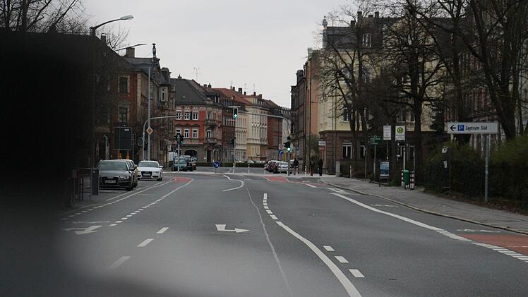 Ausgangsbeschränkung wegen des Coronavirus  in Erlangen: Bismarkstraße. Foto: Christian Bauriedel