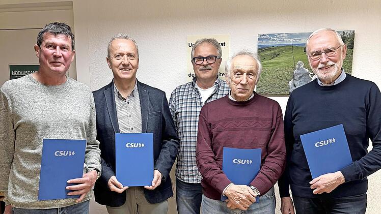 V.l.: Markus Schnitzerlein, Michael Kn&ouml;rlein, Johannes Pieger, Franz Kraus und Alfons Galster.