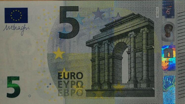 So sieht der neue Fünfer aus, der ab 2. Mai von den Banken ausgegeben wird.