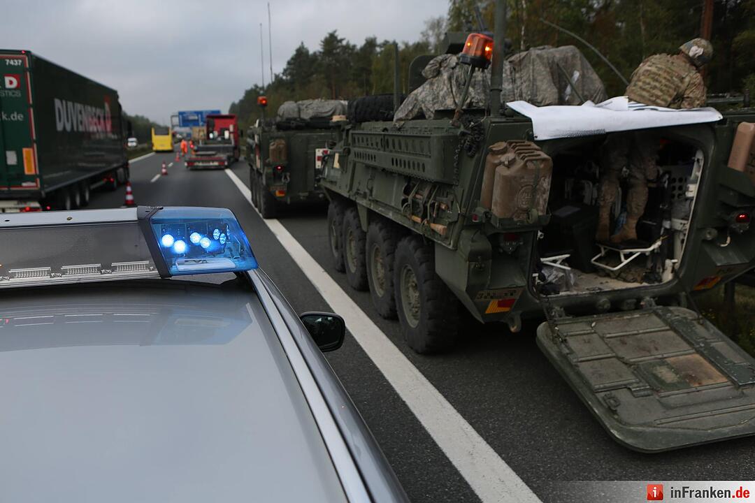 Unfall auf A6 mit US-Panzer