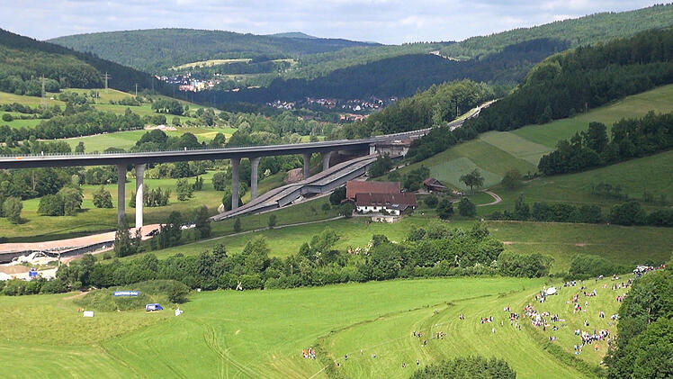 Sprengung der Sinntalbruecke