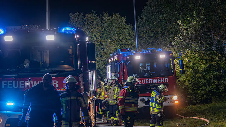 Scheunenbrand im Landkreis Ansbach