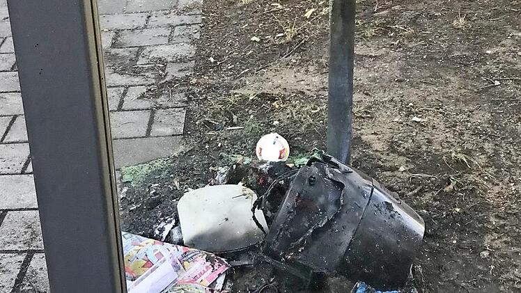 Mülltonnenbrand im Juli