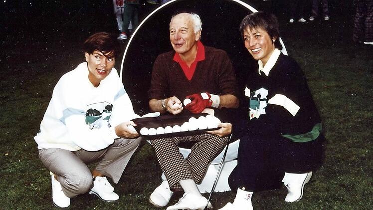 Walter Scheel besuchte mit seiner Ehefrau Barbara (links) ebenso wie Sportlerin Rosi Mittermaier (rechts) das Promi-Golfturnier in Herzogenaurach.  Foto: Fritz Spieß/Archiv