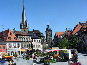 Zentral und von jedem Parkhaus schnell zu erreichen: Der Marktplatz in Lichtenfels