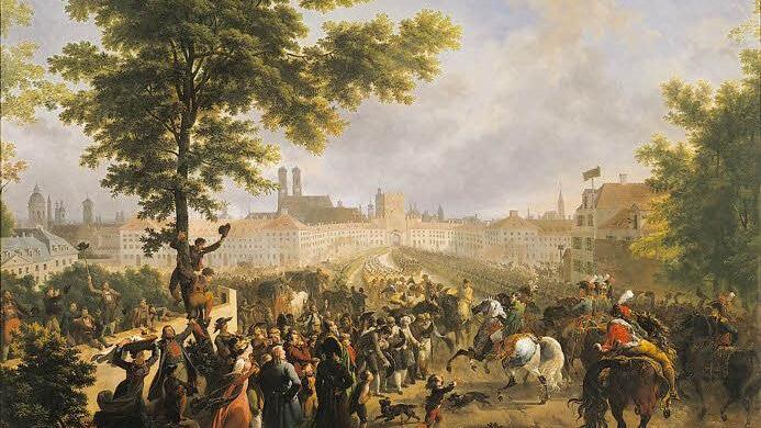 Einzug Napoleons in München am 24. Oktober 1805. Foto: bpk / RMN - Grand Palais / Versailles, Châteaux de Versailles et de Trianon / Gérard Blot