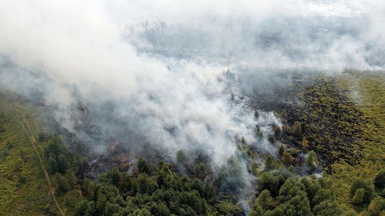 Waldbrand im Hohen Venn