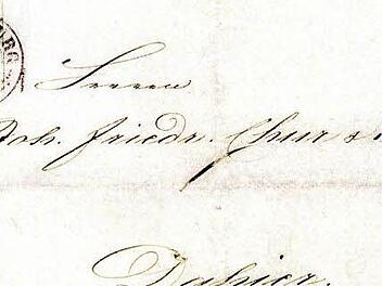 Lässt die Herzen von Briefmarken-Sammlern    höher schlagen: der "Schwarze Kreuzer"  auf einem Original-Brief von 1849. Foto: Reproduktion FT