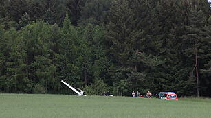Segelflugzeug in der Fränkischen Schweiz abgestürzt