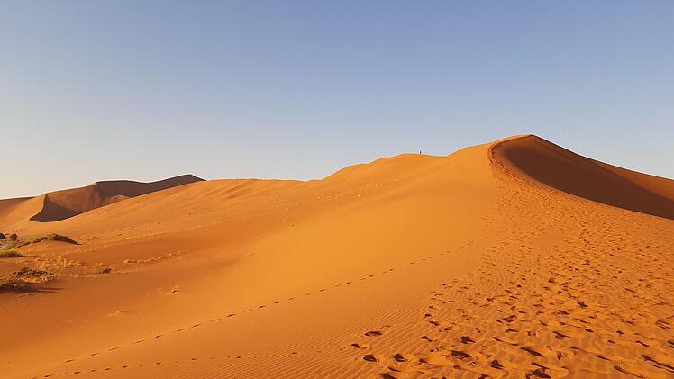 Fußspuren in der Wüste Namib Foto: Sebastian Fickert