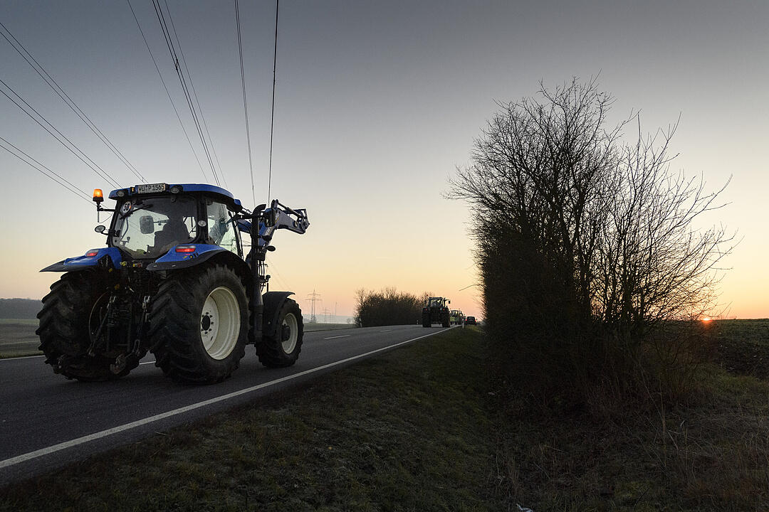 Bauerndemo... auf dem Weg nach N&uuml;rnberg