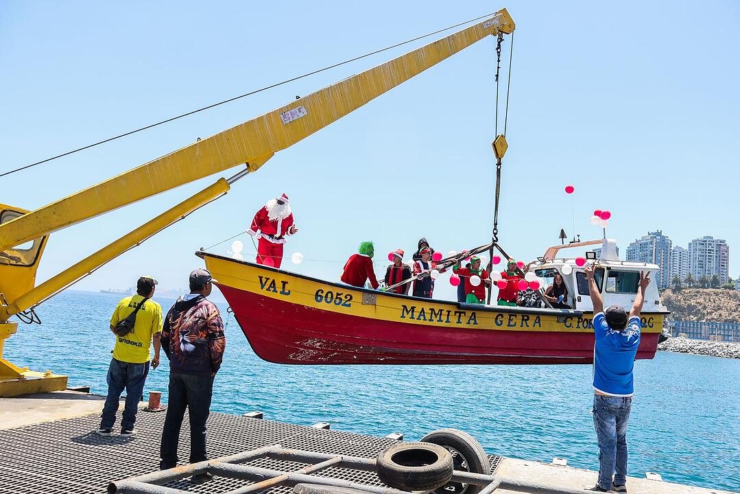 Fischer feiern Weihnachten