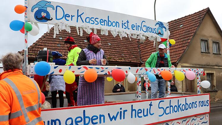 Im Weismainer Fasching angeprangert wurde die Bonpflicht.Roland Dietz