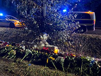 Gedenken an der Unfallstelle in Biesenthal