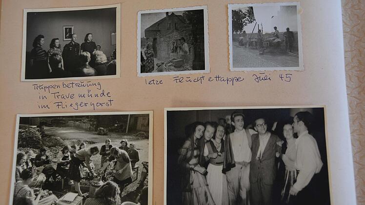 Einige vergilbte Fotos dokumentieren Liselotte Zimmermanns Flucht aus Danzig in den sicheren Westen im Jahr 1945.