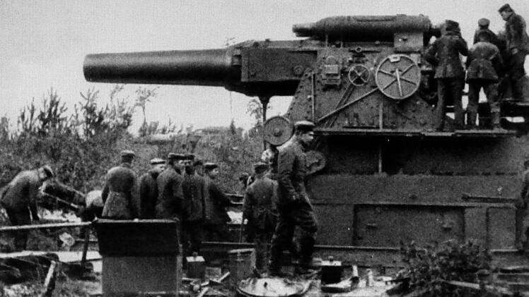 "Dicke " Berta hieß dieses deutsche Geschütz. Repros: Franze