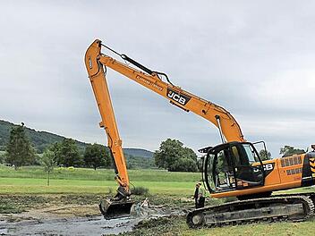 Die Arbeiten am Ebermannstadter Weiher schreiten voran. Fotos: Carmen Schwind