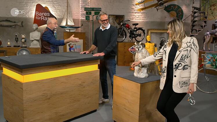 "Wo hast du denn dieses Eulengetier her?", fragte Moderator Horst Lichter neugierig Verk&auml;ufer Alfred aus Laupheim.