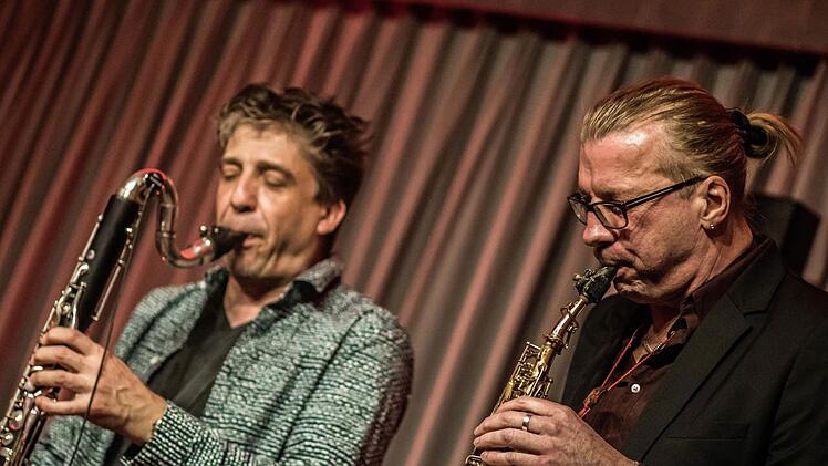 Falk Breitkreuz und Volker Schlott (von links) beim Gastspiel in CoburgFoto: Jochen Berger