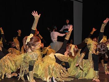 Die jungen Tänzerinnen bei ihrem Auftritt in Eggolsheim Fotos: Erlwein