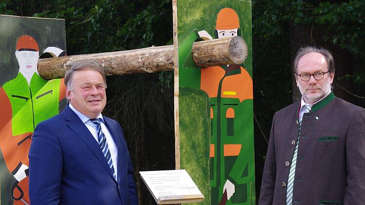 An der Talsperre wurde das Kunstwerk der drei Gymnasiasten enthüllt. Foto: Marco Meißner
