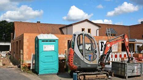 Der Anbau am Therese-Stählin-Hauses in Maroldsweisach kommt voran. Am 5. August soll Richtfest gefeiert werden.  Foto: Gerhard Schmidt