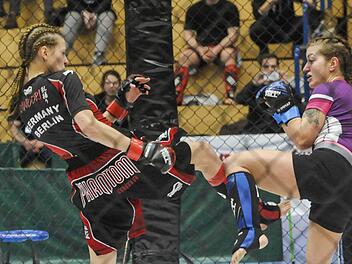 Längst sind auch frauen im MMA zu Hause.Hagen Lehmann