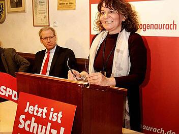 SPD-Bundestagsabgeordnete Martina Stamm-Fibich war Hauptrednerin beim politischen Aschermittwoch in der Gaststätte Heller. Foto: Richard Sänger