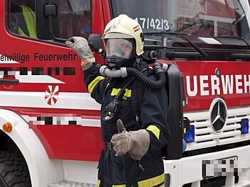 Feuerwehreinsatz in Sennfeld: Die Einsatzkräfte konnten den Brand in der "Lebenshilfe"-Werkstatt schnell löschen. Symbolfoto: Arno Burgi dpa/lbn