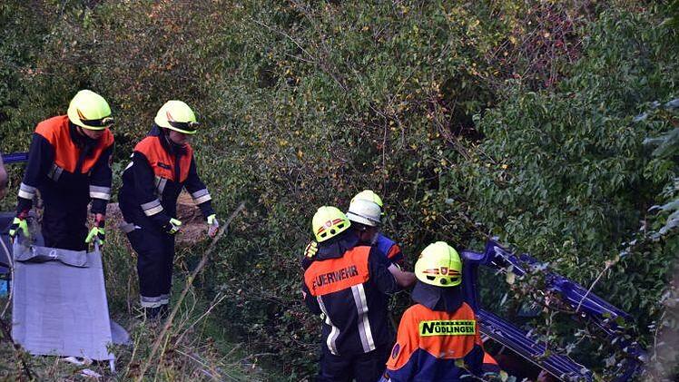 &Uuml;bung der N&uuml;dlinger Feuerwehr in den sogenannten Serpentinen. Mit dabei: Die Wehren aus Haard und Aschach. Steffen H&uuml;mmler