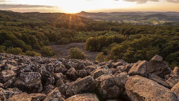 Blockmeer am Schafstein im Sonnenuntergang. Foto: Jürgen  Hüfner