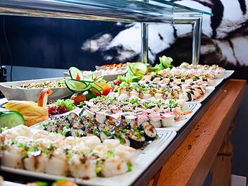 Bei einem „All you can eat“-Restaurant darf Sushi natürlich nicht fehlen.