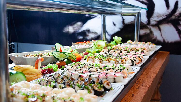 Bei einem „All you can eat“-Restaurant darf Sushi natürlich nicht fehlen.