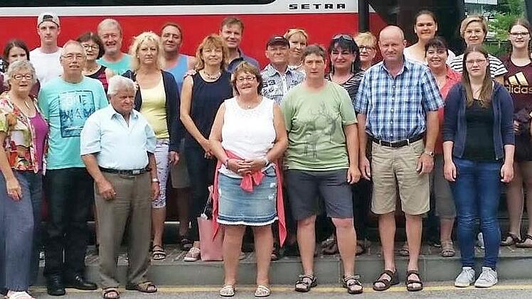 Viel Freude hatten die Musiker aus Zentbechhofen auf ihrer Fahrt an den Gardasee. Foto: Christina Schalk