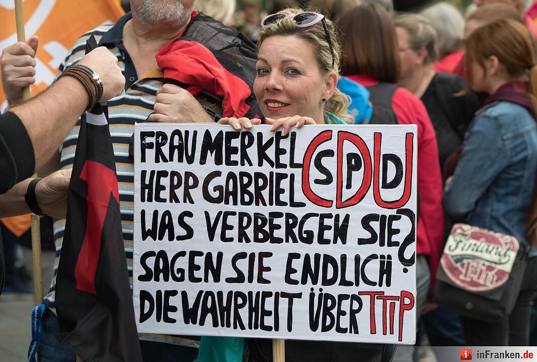 Demonstration gegen die Handelsabkommen