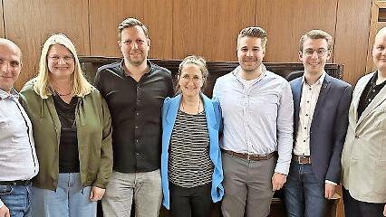 Der neu gewählte Vorstand (von links ): Wolfgang Reichelt, Andrea Schubert, Stephan Patzer, Heike Kötzner, Chris Nagy, Janik Veit und Sven Wiesner.