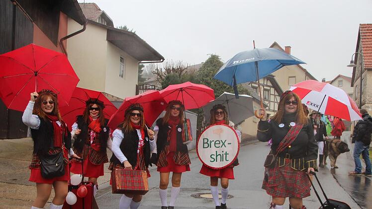 Die Gruppe "Brexshit" protestierte gegen den Brexit. Foto: Charlotte Wittnebel-Schmitz