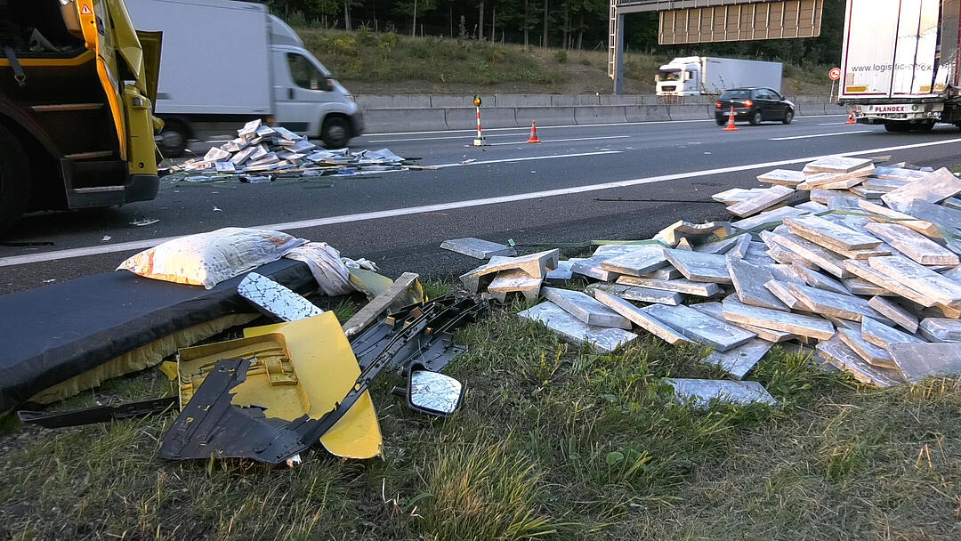 Lkw-Unfall auf A3 bei Kist