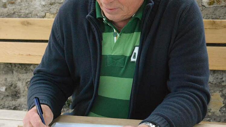 Quartiermeister Günter Neumann bei der Arbeit.