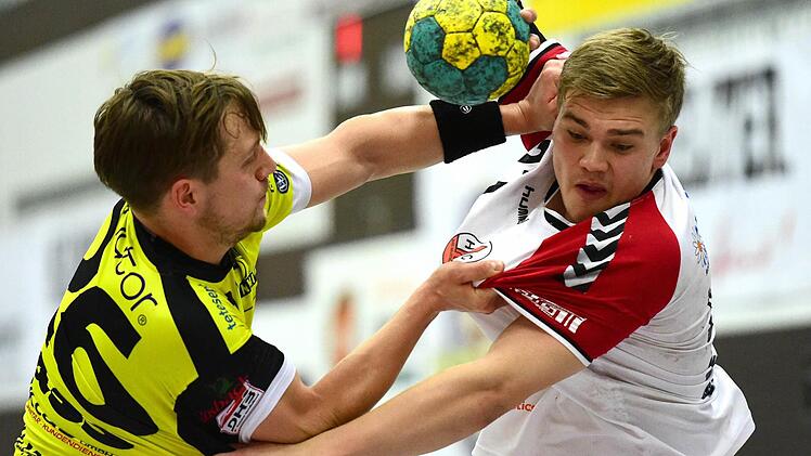 Hoch motiviert: Falk Kolodziej (rechts) kehrt mit dem HSC Bad Neustadt-Rhön an diesem Samstag an seine frühere Wirkungsstätte nach Fürstenfeldbruck zurück. Foto: Anand Anders