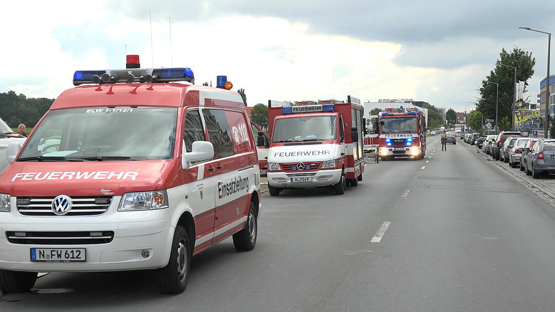 Feuer in Elektromarkt in Nürnberg-Thon