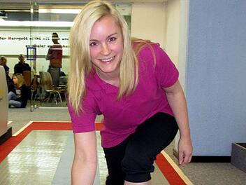 Kerstin Welsch überragte mit 483 Kegeln beim Sieg der Damen des TSV Wilhelmsthal.