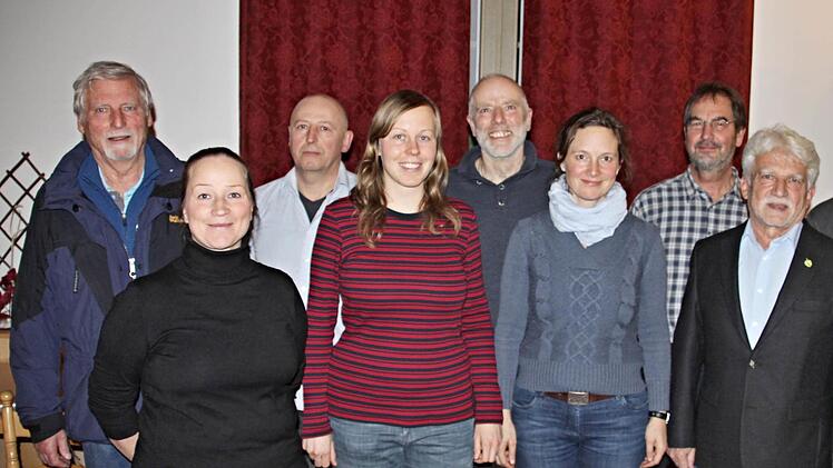 Diese Mannschaft des BN-Kreisverbandes Haßberge trägt für die kommenden vier Jahre Verantwortung (von links): Jörg Röder, Barbara Ullmann, Zweiter Vorsitzender Andreas Kiraly, Schriftführerin Karin Thaumüller, Ludwig Rehm, Daniela Berninger, Harald Amon, Vorsitzender Dr. Klaus Mandery und Anton Bäuerlein. Es fehlen Kassierer Andreas Einwag und Andrea Zech.  Foto: Helmut Will