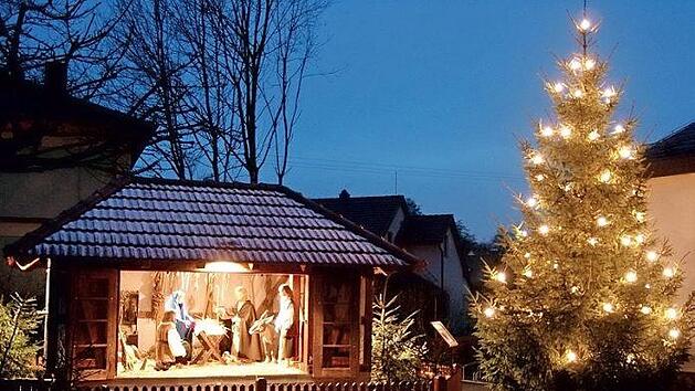 Die Krippe auf dem Drosendorfer Kirchenplatz Foto: privat