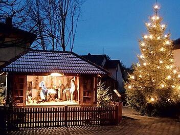 Die Krippe auf dem Drosendorfer Kirchenplatz Foto: privat