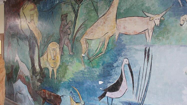 Detailansicht des Kunstwerks in der ehemaligen Tschirner Schule   Foto: Friedwald Schedel