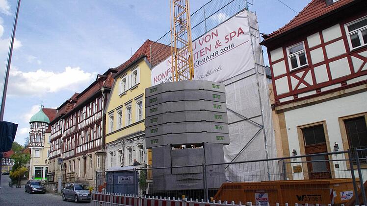 Die Baustelle in der Oberen Stadt vor wenigen Tagen  Foto: Marco Meißner
