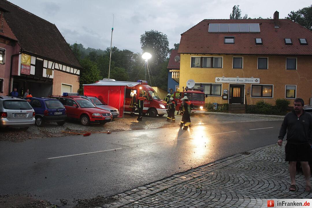 Unwetter über Franken