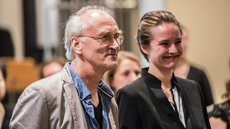 Impressionen vom Sinfoniekonzert in der Coburger Morizkirche: Hanna Herfurtner und Klaus OspaldFoto: Jochen Berger
