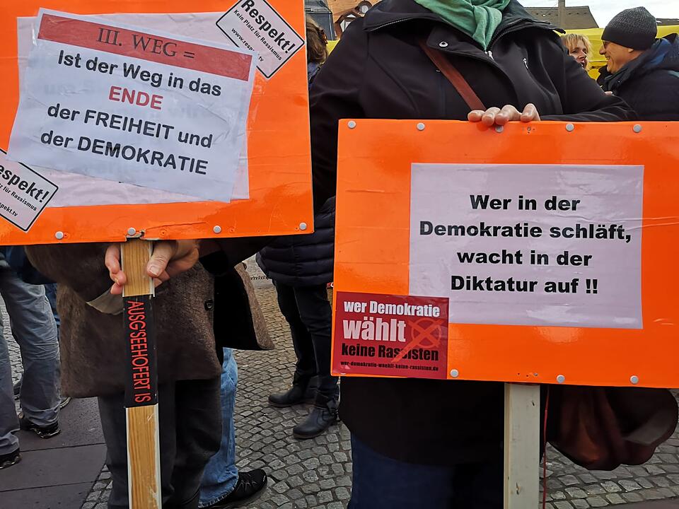 Demonstrationen in Bamberg: III. Weg und Gegendemo